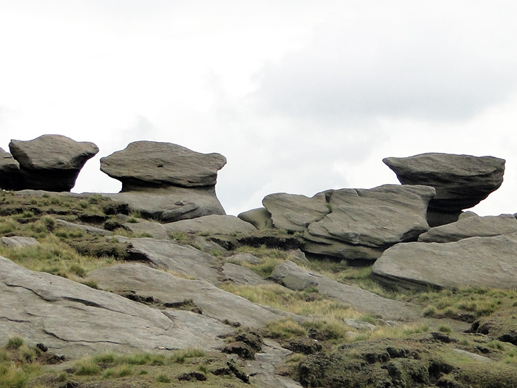 Rock sculptures on Kinder Scout