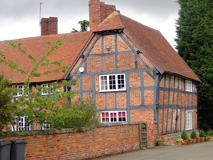 Warped timber frame house near Berkswell