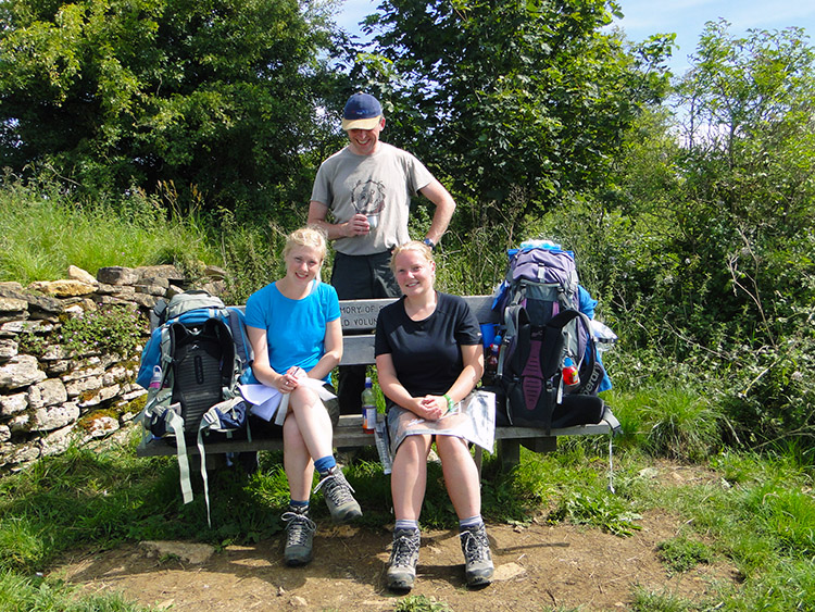 Meeting LEJOG walkers at Prospect Stile