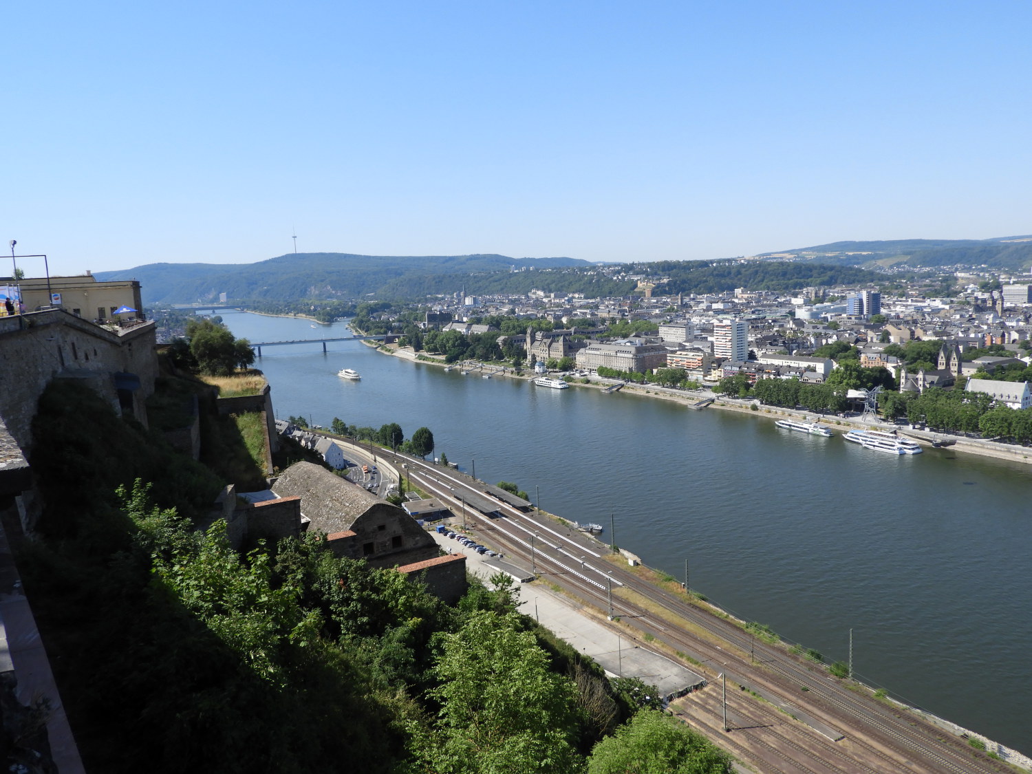 View of Koblenz from Ehrenbreitstein Fortress