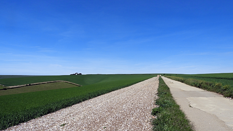 The boring concrete road of Front Hill and Iford Hill