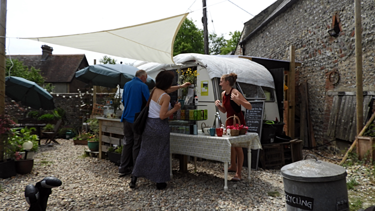 Lunch at the Wildflour Cafe, Saddlescombe