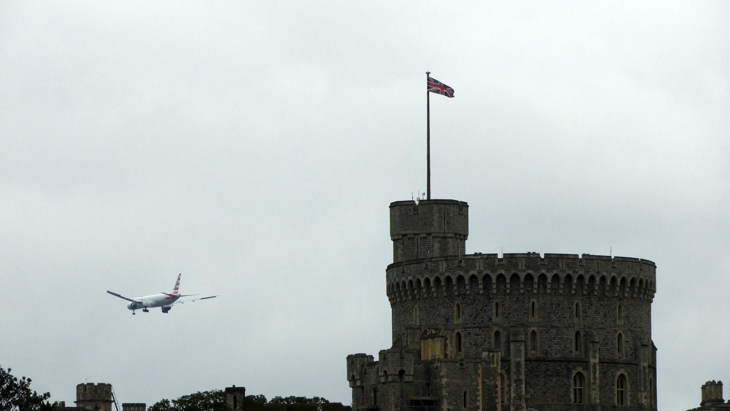 Flying over the castle