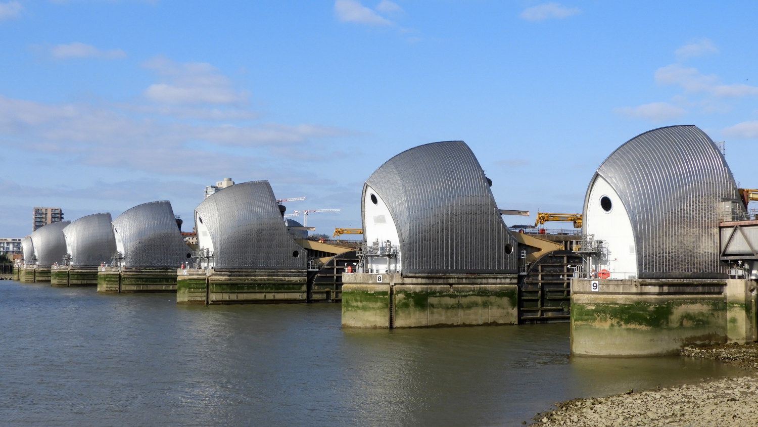 End of journey at Thames Barrier