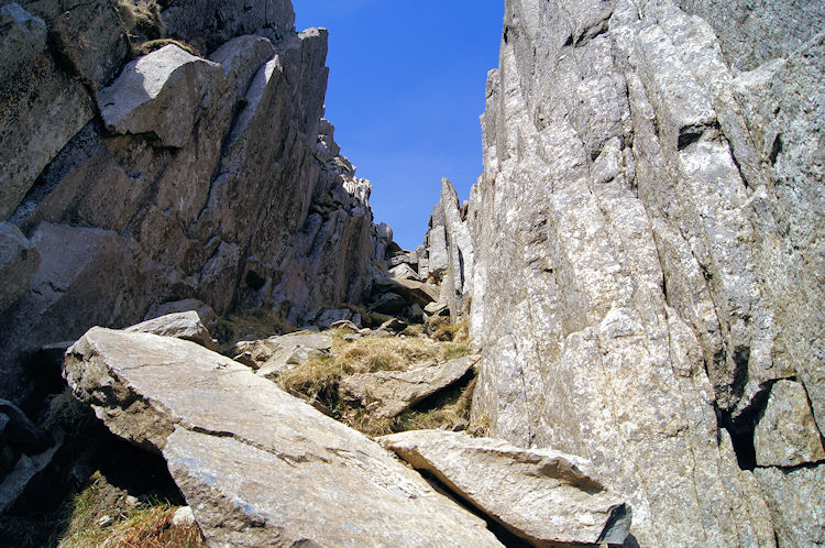 My gully route up to the heights of Tryfan