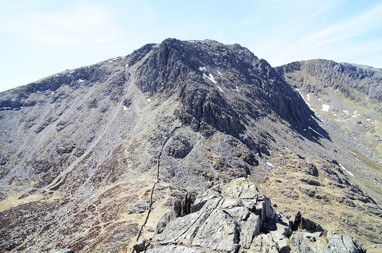First view of Glyder Fach from Far South Peak