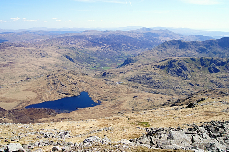 View to Llyn Cwmffynnon from Glyder Fawr