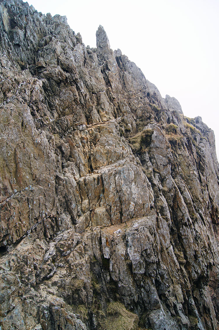 The path back up to the ridge beyond the gap