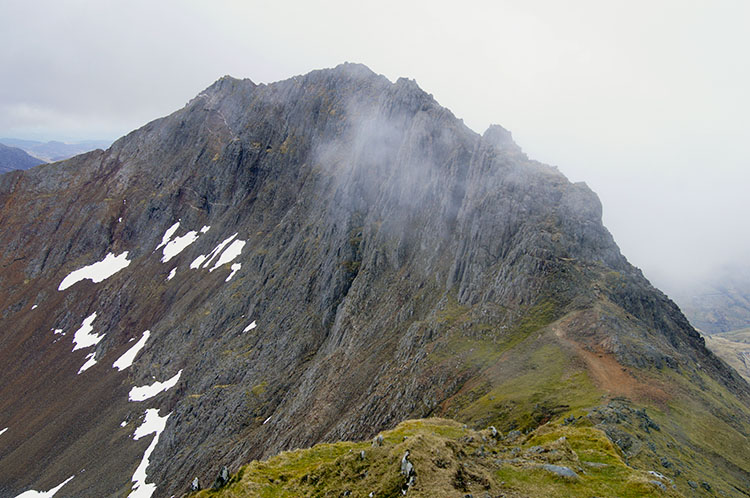 Looking back to Crib Goch