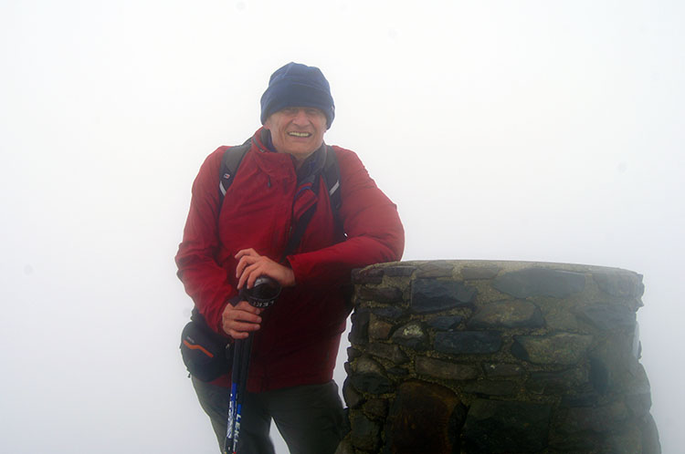 At the summit of Snowdon without a view