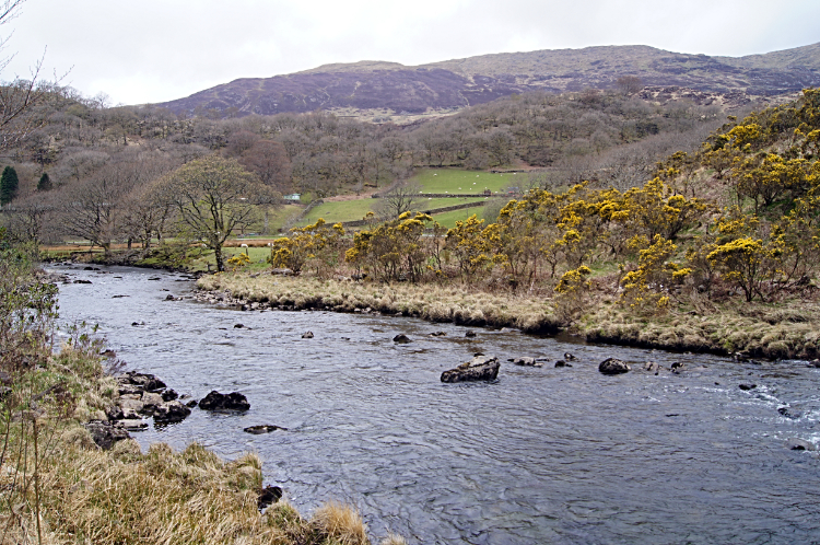 Afon Glaslyn flowing from Beddgelert to Llyn Idwal