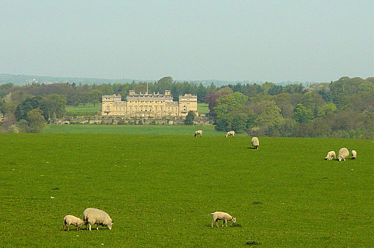 Harewood House seen from Cote Hill