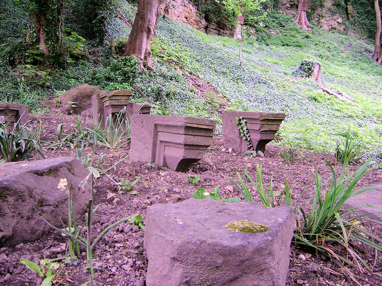 Rock garden made out of old building material