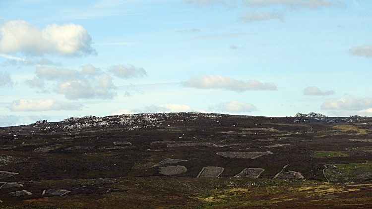 Heather burning scars on Barden Fell