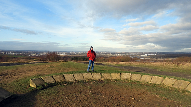 Stone circle at the summit