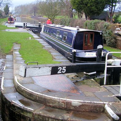 Sandon Lock on the Trent and Mersey canal