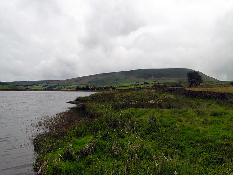 Pendle Hill seen from Lower Black Moss Reservoir