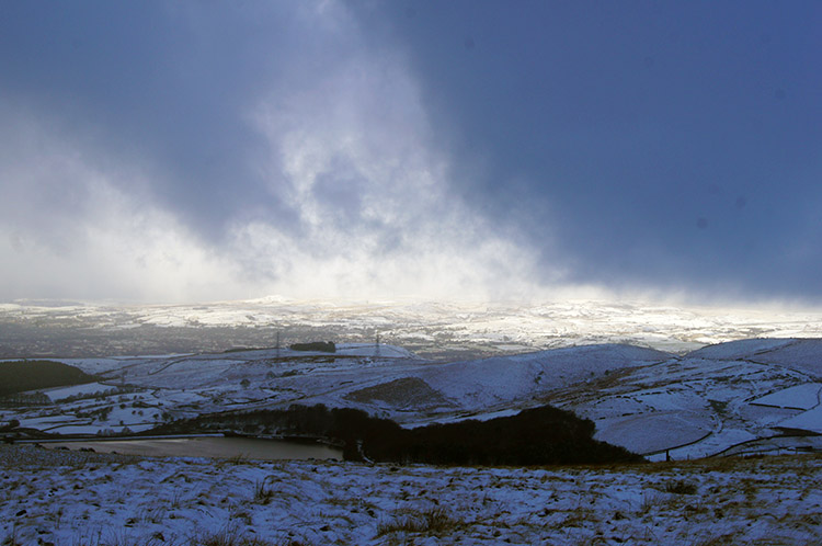 Winter sun breaking through