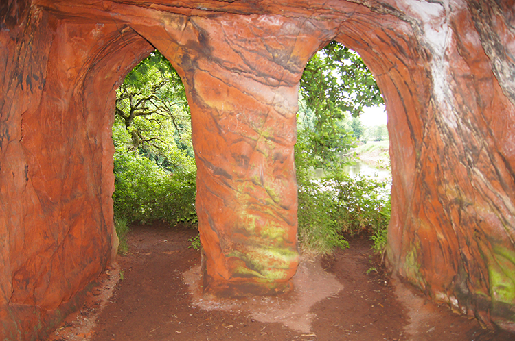 Bridge red sandstone cave