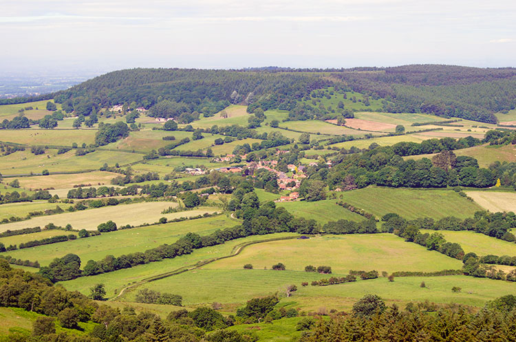 Looking down to Boltby