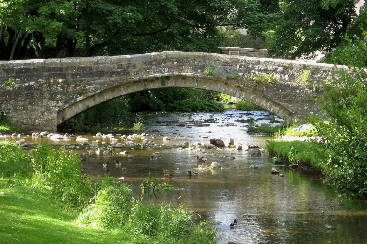 Packhorse bridge in Linton village