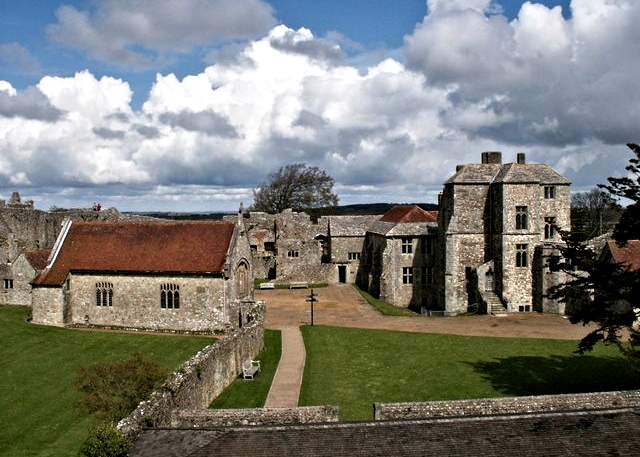 The interior of Carisbrooke Castle