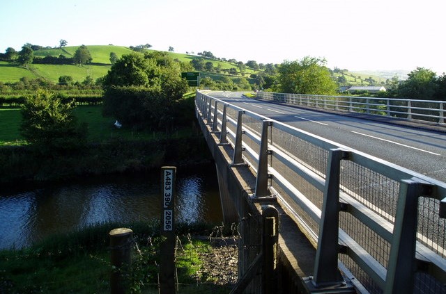 Abermule Bridge and River Severn