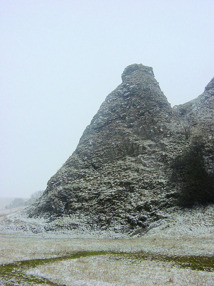 Limestone pyramid on Parkhouse Hill