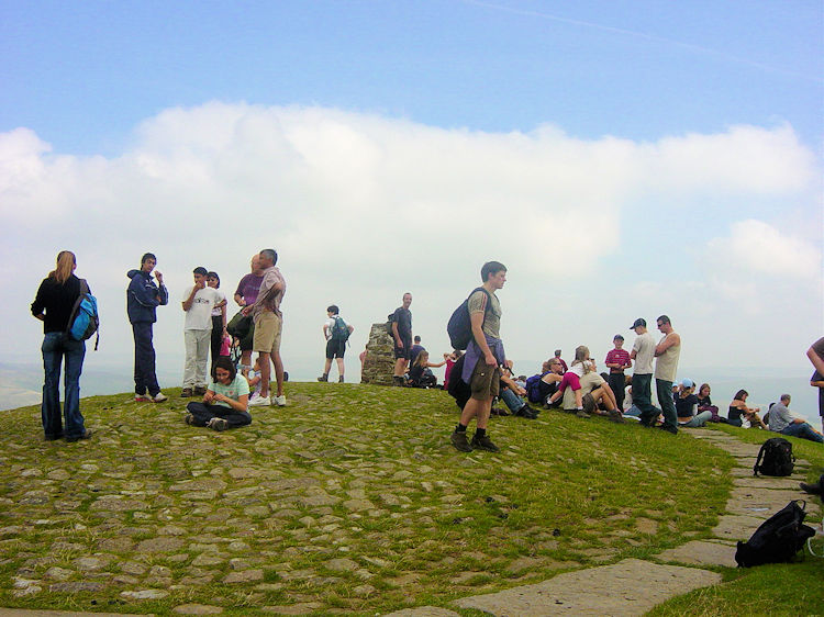 Hikers on Mam Tor