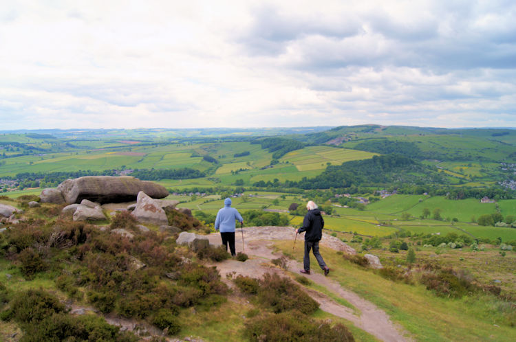 Looking down to Curbar