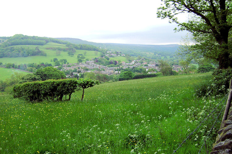 View of Hathersage from Nether Hurst