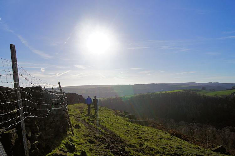 Hikers enjoying the walking near the Bradfields