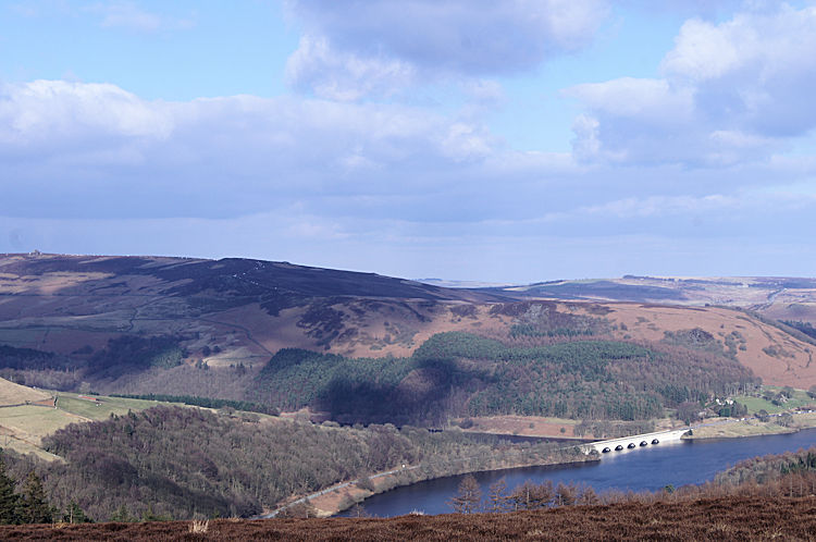 Ladybower Reservoir as seen from Win Hill