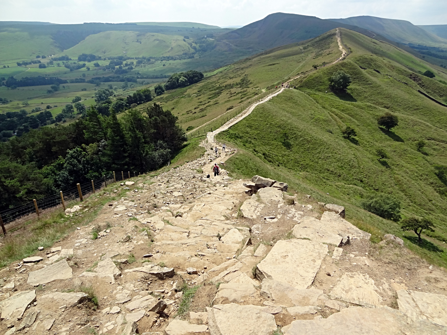 View west along the Great Ridge from Backtor