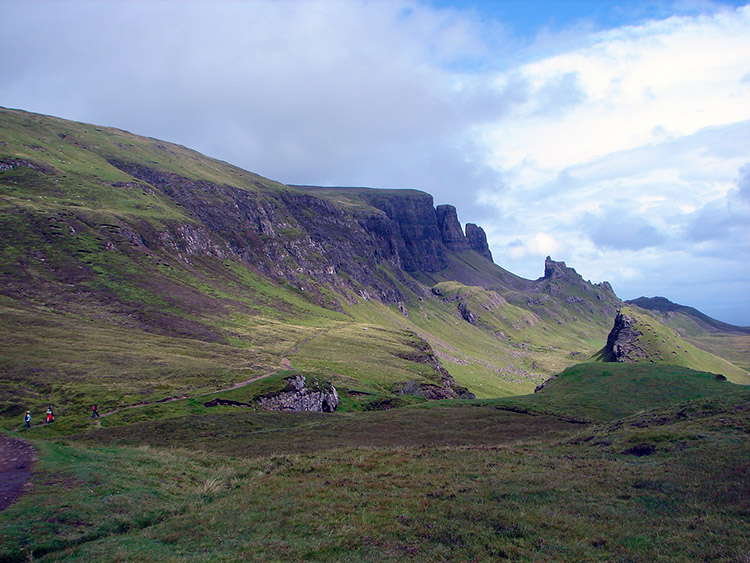 View of the Quiraing from the start of the walk