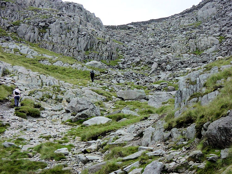 Over the rocks and scree