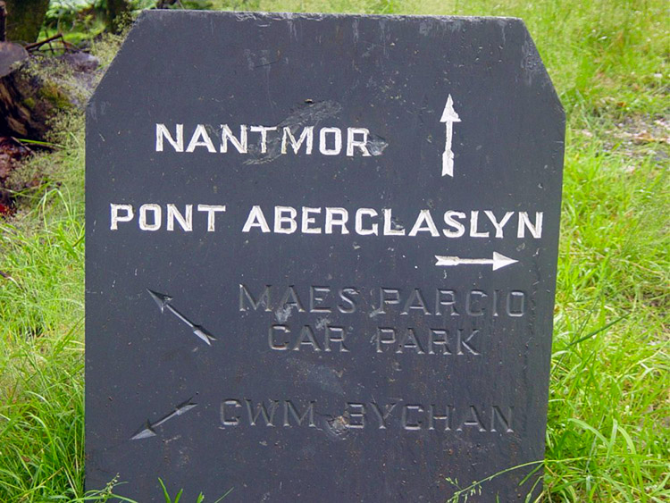 Slate Sign near Nantmor