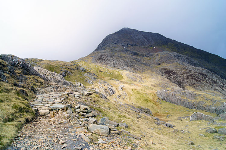 Crib Goch comes into view