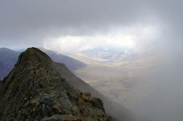 Moody sky over Crib Goch