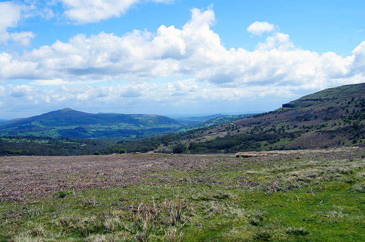 Sugar Loaf and Craig y Cilau from Craig y Castell