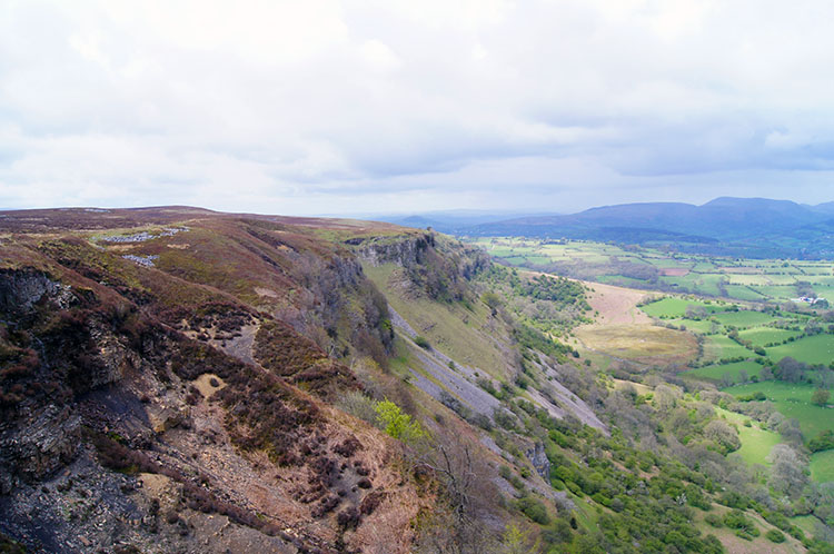 The west cliffs of Craig y Cilau