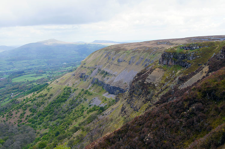 The east cliffs of Craig y Cilau