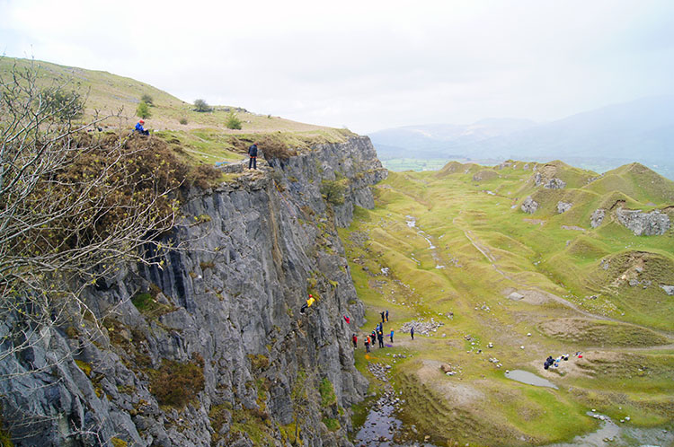 Young rock climbers at Darren Cilau