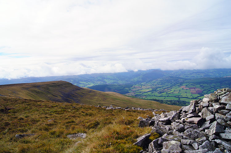 The view from Pen Allt-mawr to Pen Gloch-y-pibwr