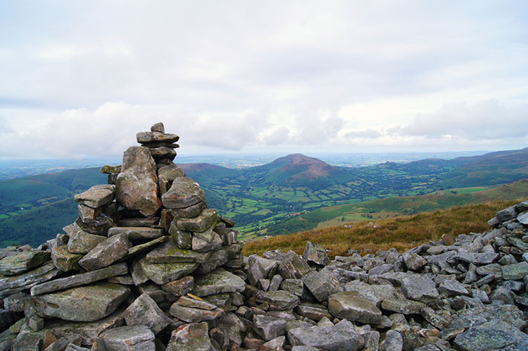 The view from Pen Gloch-y-pibwr to Mynydd Troed