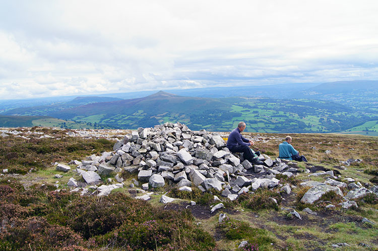 Taking a final break on Pen Cerrig-calch