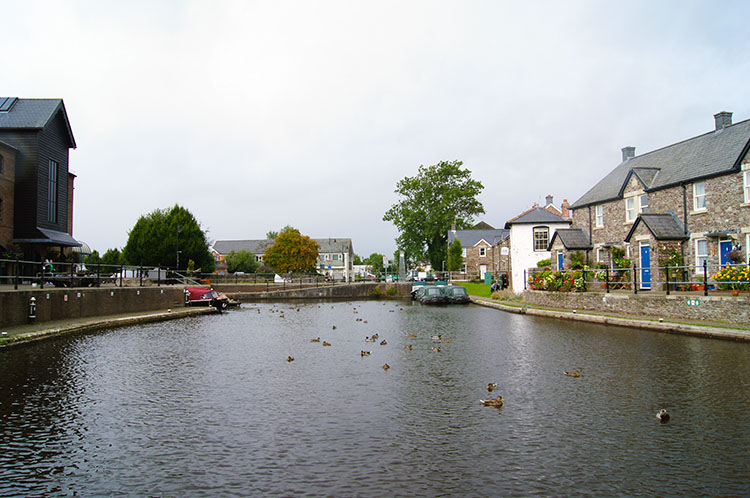 Finishing the walk at the canal basin in Brecon