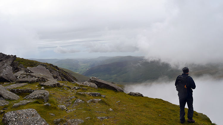 I look out to sea from Cadair Idris