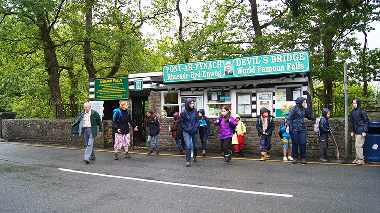 Queuing at Devil's Bridge Falls