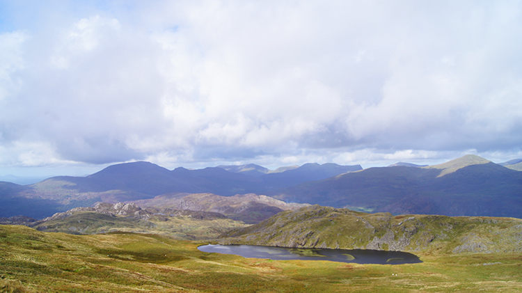 View north-west to Snowdon